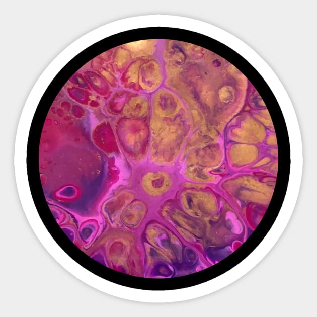 Pink Passion / Acrylic Pouring Sticker by nathalieaynie